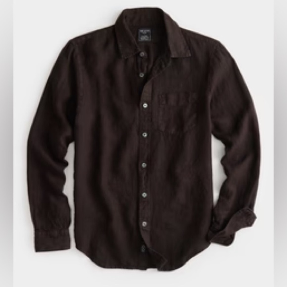 Todd Snyder x Baird McNutt Slim Sea Soft Irish Linen Point Collar Shirt
